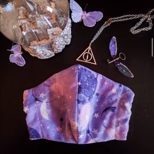 Sparkling purple moon Face mask